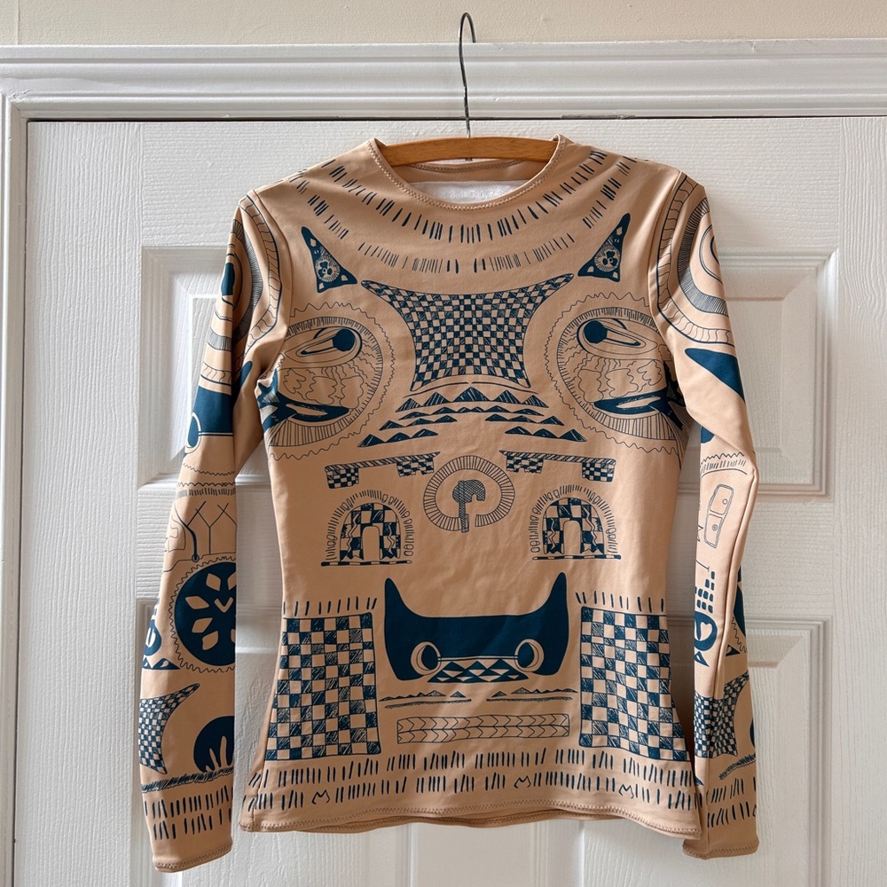 Maison Margiela x H&M Beige Trompe L'oeil Tattoo Top